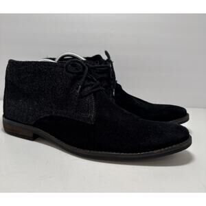ALFANI Mens Chukka Boot Suede Dress Shoes Size 11M Black/Charcoal